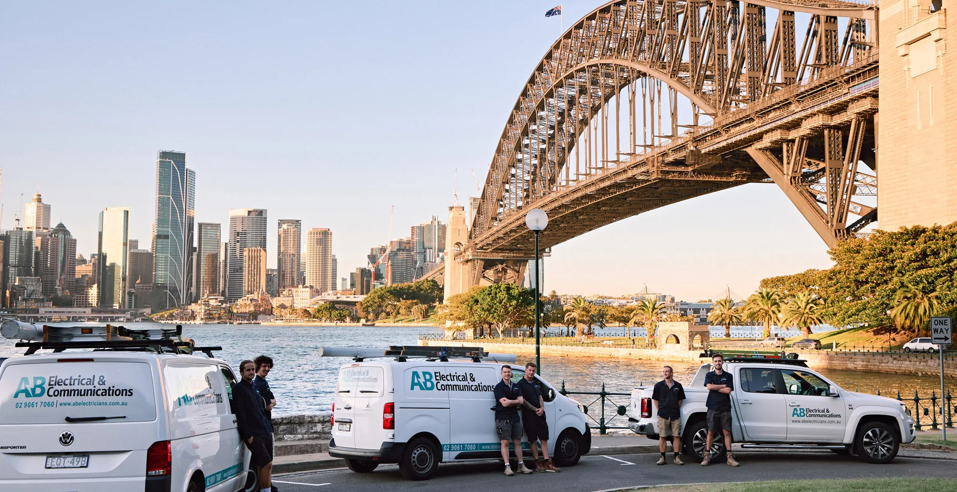 The Electricians Woollahra team at the end of a run